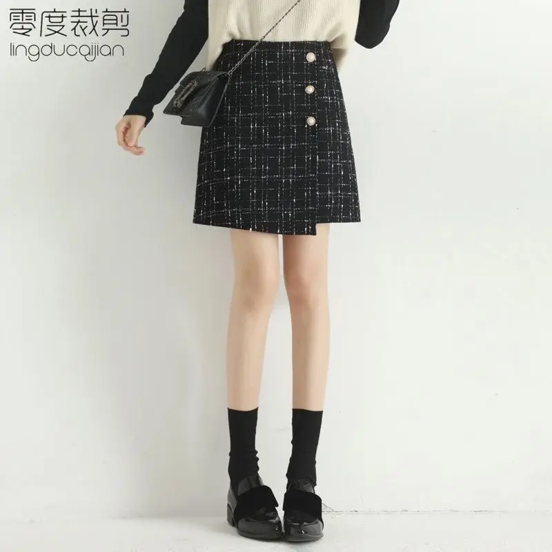 

Skirt Women's 2020 Spring and Summer High Waist Plaid A- line Short Skirt Woman Skirts Mujer Faldas Saias Mulher
