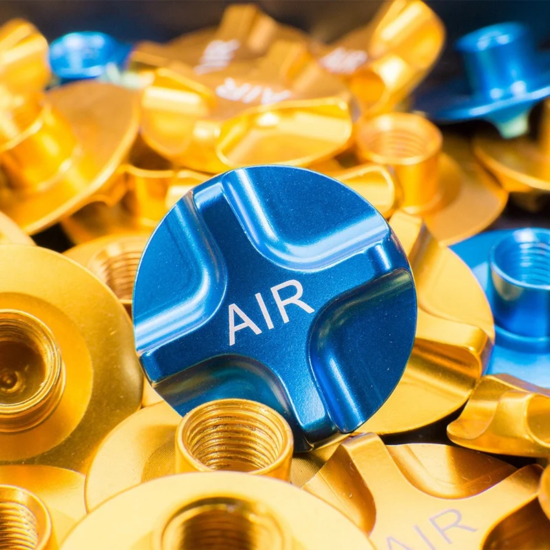 Bike Air Gas Shcrader American Valve Caps Suspension Bicycle Front Fork Parts for MTB Road Blue | Спорт и развлечения