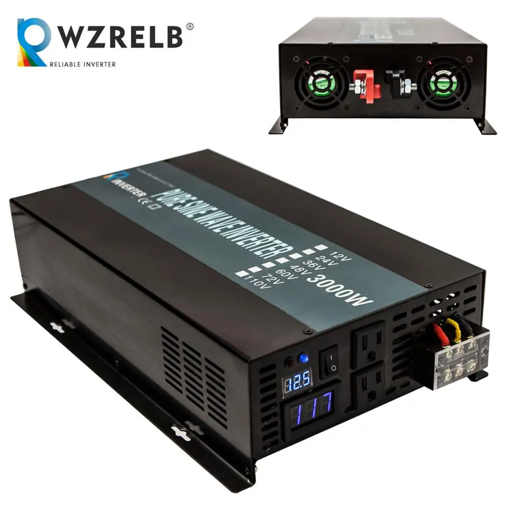 

2019 new pure sine wave power inverter 3000w 24v 220v