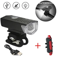 led mountain cycle front bike light 3 color taillight waterproof flashligh bicycle lamp set usb rechargeable bicycle light