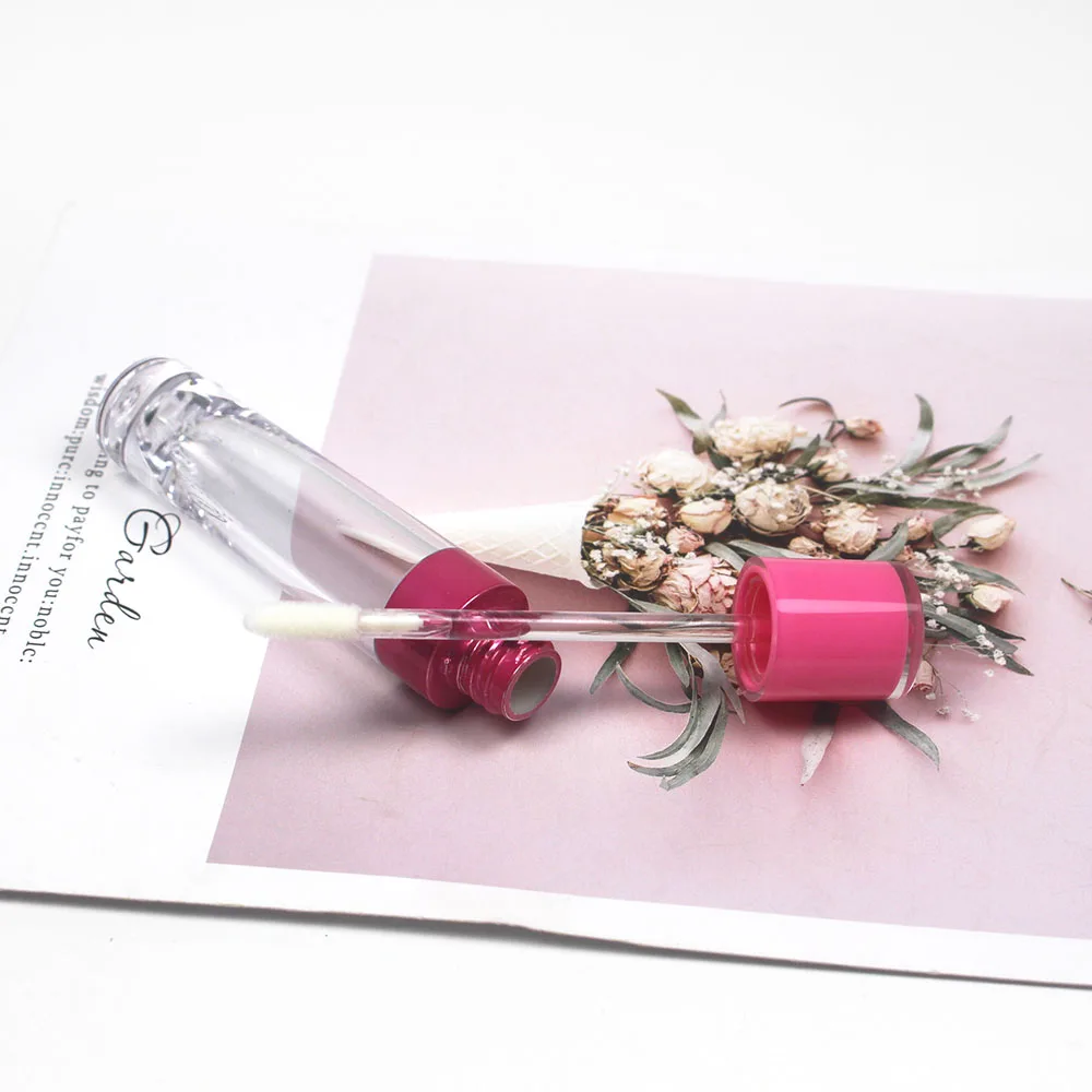 10 шт 8 мл прозрачный пластиковый блеск для губ трубы красный синий гальванический