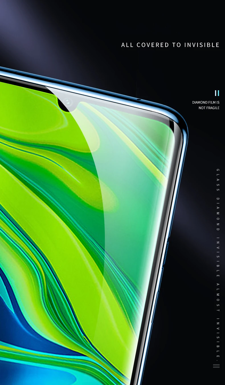 UV Sceen Protector For Xiaomi Mi CC9 Pro Mi 9 SE UV Liquid Glue Tempered Glass For Xiaomi redmi note 8 pro 8 8A 9t pro cc9 e a3