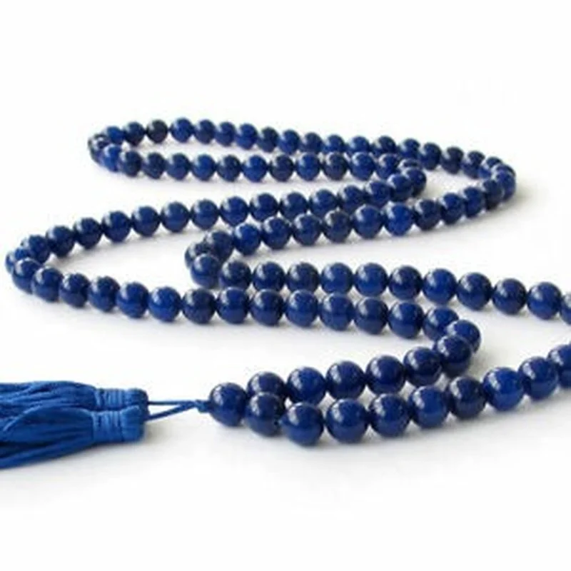 

Hot Selling Natural8mm Tibet Buddhist 108 Jade Prayer Beads Mala Necklace for Women Men Fashion Accessories