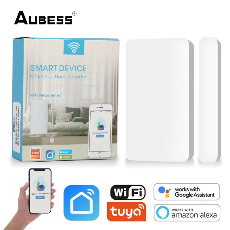 

Tuya Smart Wifi Door And Window Entry Sensor Alarm Burglar Home Security Compatible With IOS & Android APP Home Warning System