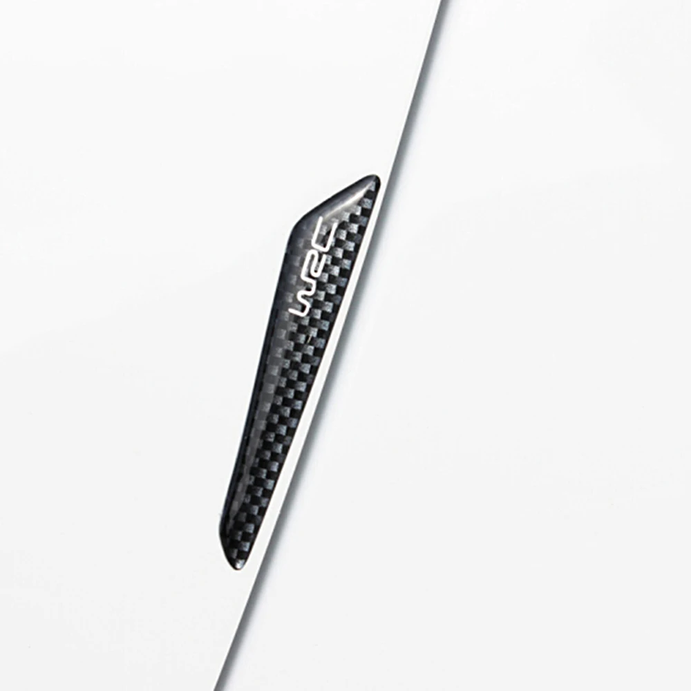 4 шт. WRC Логотип Двери устойчивые к царапинам полоски из углеродного волокна для