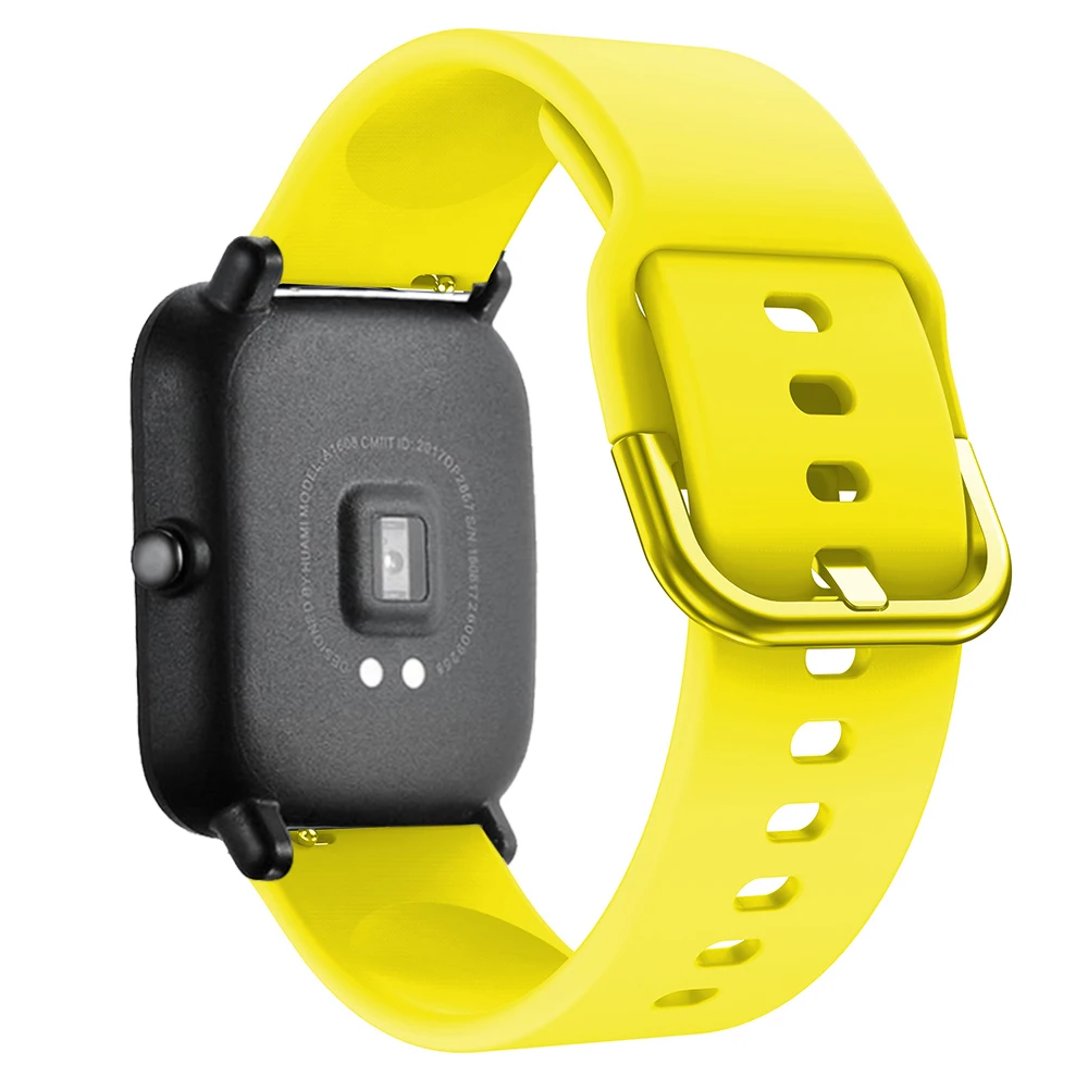 Силиконовый ремешок для наручных часов для Xiaomi Huami Amazfit Bip Lite Youth/GTR 42 мм ремешок для часов 20 мм браслет для Galaxy Watch 42 мм