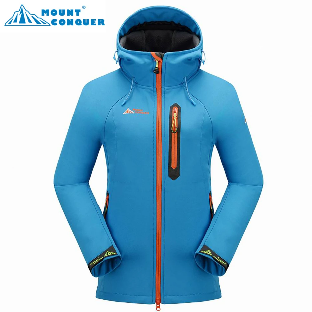 

MOUNT CONQUER Woman outdoor hiking camping Mountaineering sports jacket Windproof Multi-function Jacket fleece softshell jacket