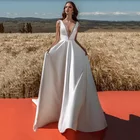 Женское платье с V-образным вырезом, кружевное пляжное свадебное платье в богемном стиле, модель 2022