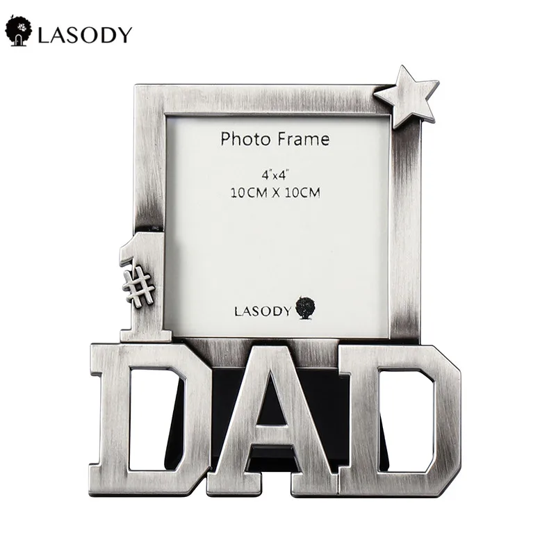 Фоторамка LASODY Dad в стиле ретро серебристые рамки 6x4 для фотографий украшение дома