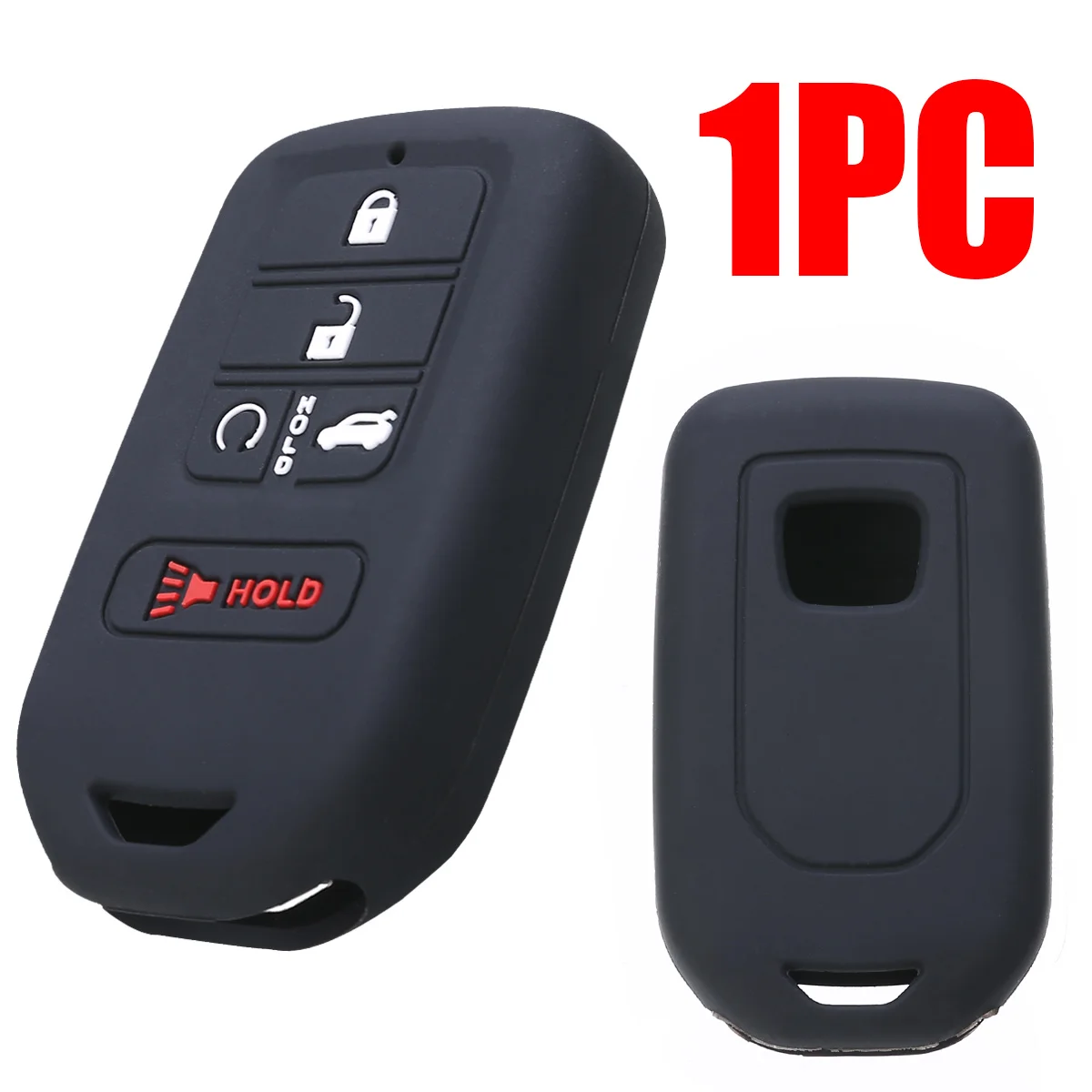 Для Honda Civic Accord CR-V Pilot HR-V, 5 кнопок, силиконовый чехол для дистанционного ключа, брелок, чехол для автомобиля