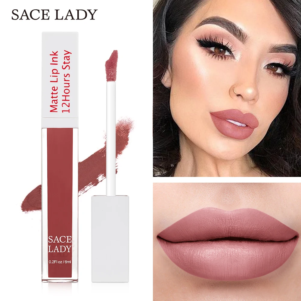 SACE LADY Matte Lipstick Makeup 23 Color Long Lasting Liquid Lip Stick Nude Tint Make Up Waterproof Gloss Brand Cosmetic |