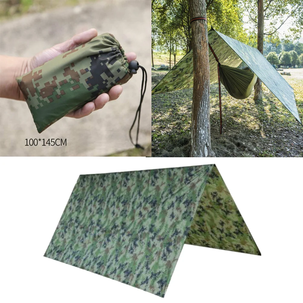 100x145cmWaterproof Портативный легкий Кемпинг палатки тент укрытие коврики навес от