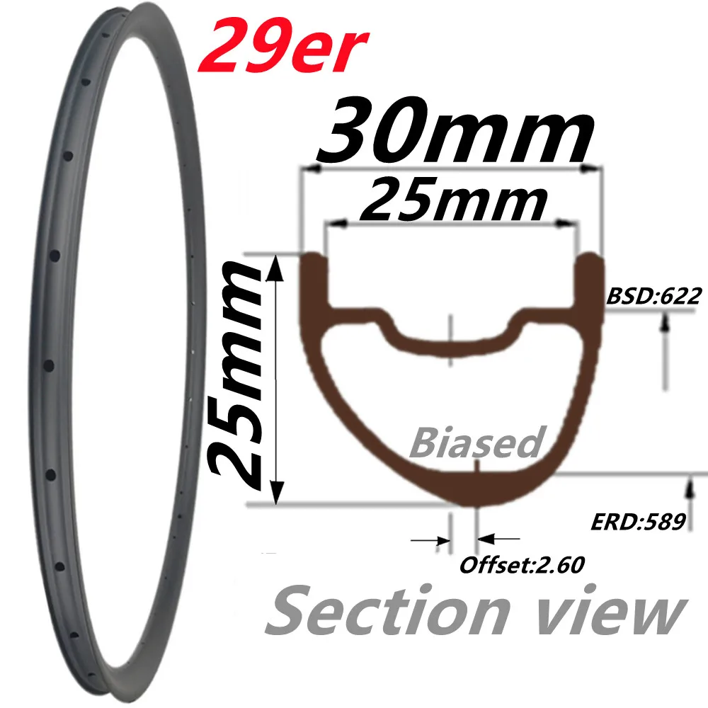 

27mm/30mm/33mm/35mm width T800 Super light weight 270g 29er MTB XC carbon rim Tubeless 27.5 29inch mtb mountain bike rim for xc