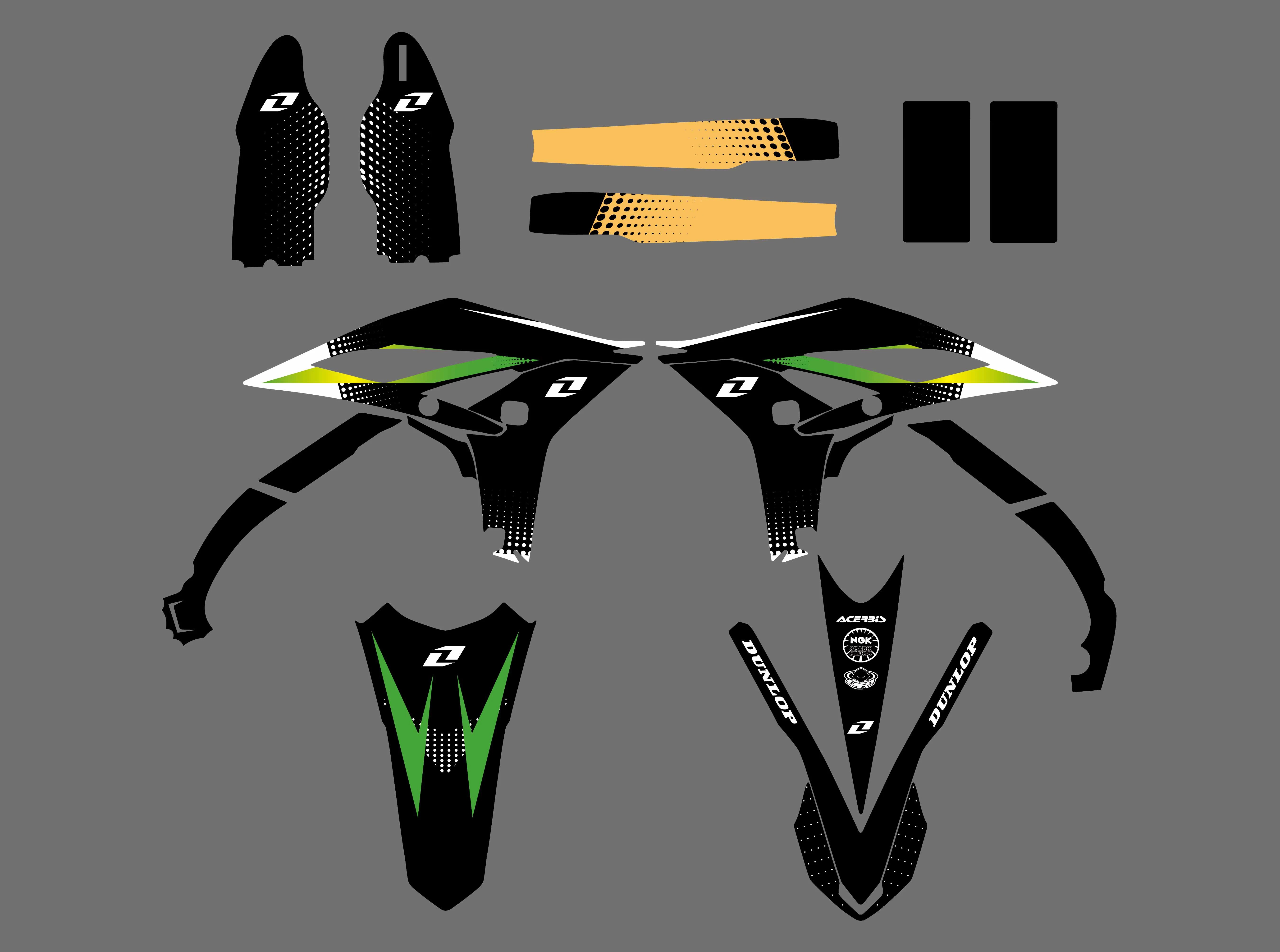 NICECNC Motorcycle Team Graphic Background Decals Kit For Yamaha YZF 250 YZ 250F YZF250 YZ250F 2010 2011 2012 2013 Fork Stickers |