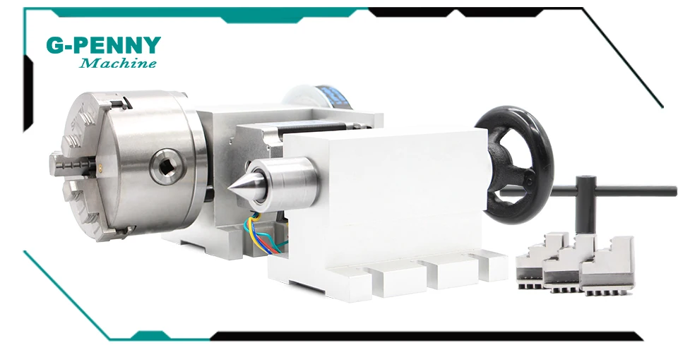 CNC 4-я ось A ось 3 челюсти 100 мм патрон с ЧПУ делительная головка ось вращения с задней стенкой NEMA23 шаговый двигатель для ЧПУ маршрутизатор гравер деревообрабатывающий гравировальный станок