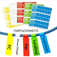 750pcs a4 wire ethernet cable organizer label sticker network electrical waterproof tear resistant marker print cord tags