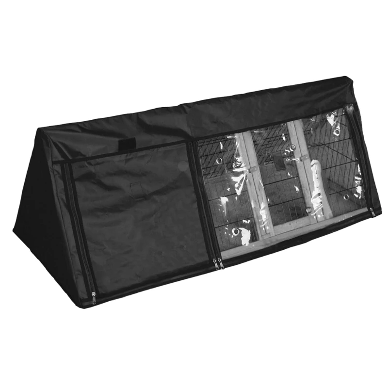

Triangle Bunny Hutch Cover Outdoor Waterproof Rabbit Crate Cover UV Resistant Windproof Small Animal Cage Dust Cover Garden