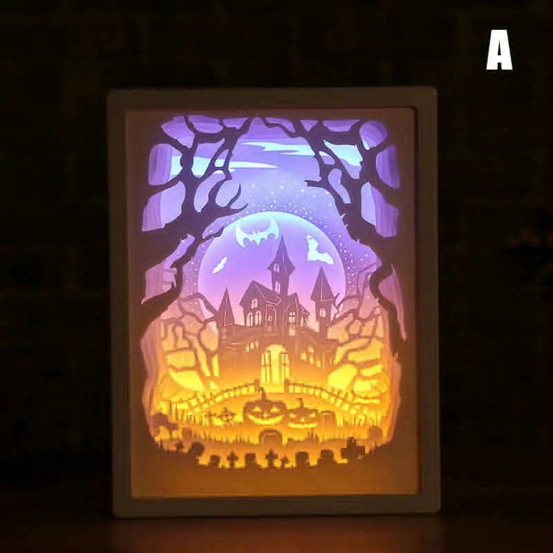 Хэллоуин Рождество Домашний Декор украшение стола украшения LED 3D бумажный
