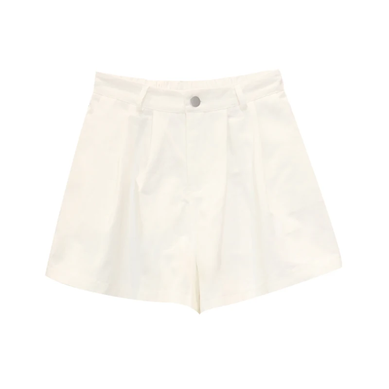 

2021 Summer New Shorts Women Fashion Casual Wide-legged High Waist Women's Shorts Purple Black White Basic Clothing Female Girl