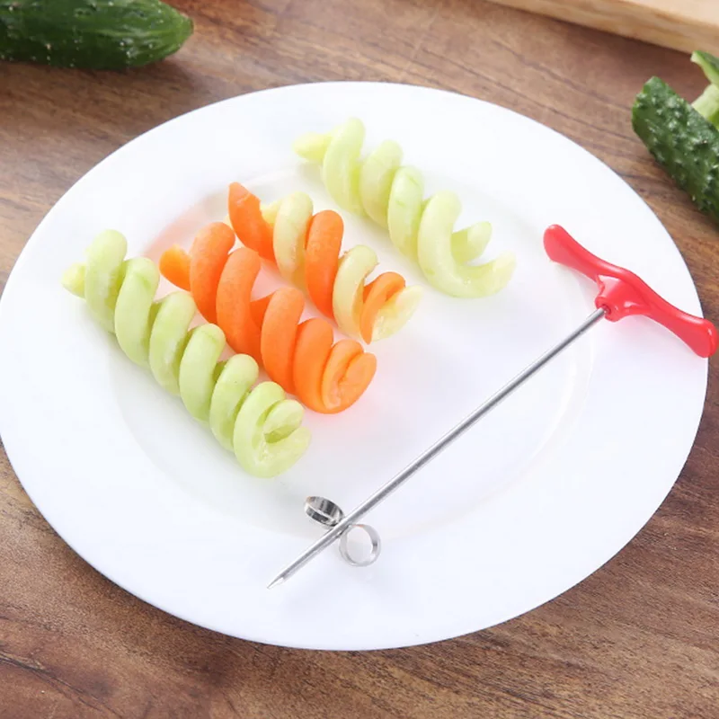 Hot Sale Vegetables Spiral Knife Slicer Rotating Machine Manual Magic Roller Radish Potato Carrot Cucumber Cutter | Дом и сад
