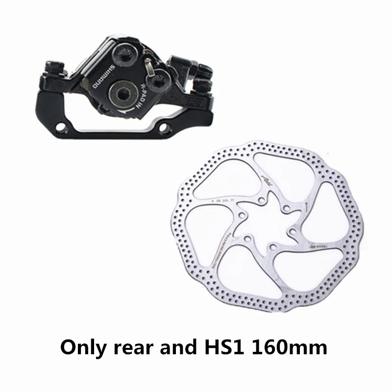 Only rear HS1 SHIMANO BR-M375 механические дисковые тормозные суппорты для Acera Alivio Deore с смоляные подушечки M375 суппорт w/n G3/HS1 ротор 160 мм - Цвет: Only rear HS1