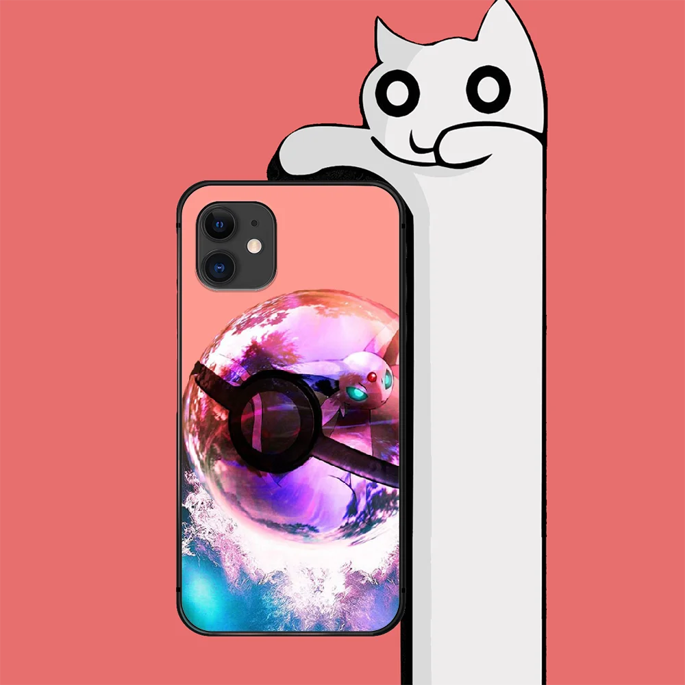 

Cartoon Anime Pokemons Phone Case Cover For Iphone 6 6S 7 8 11 12 Se 2020 X Xs Xr Pro Max Plus Mini Black Funda Fashion