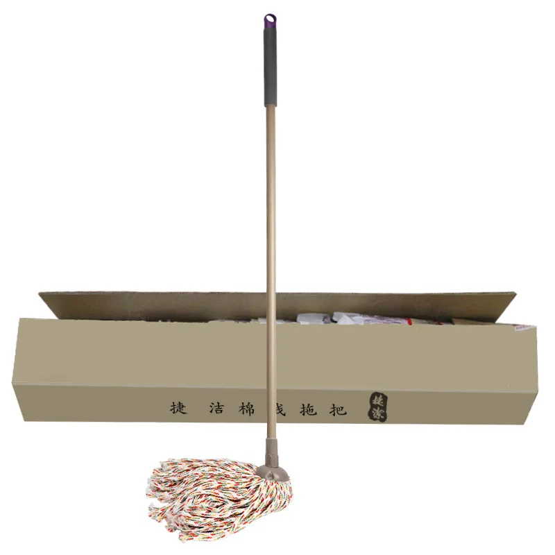 

Old-fashioned cotton mop iron rod round head household mop