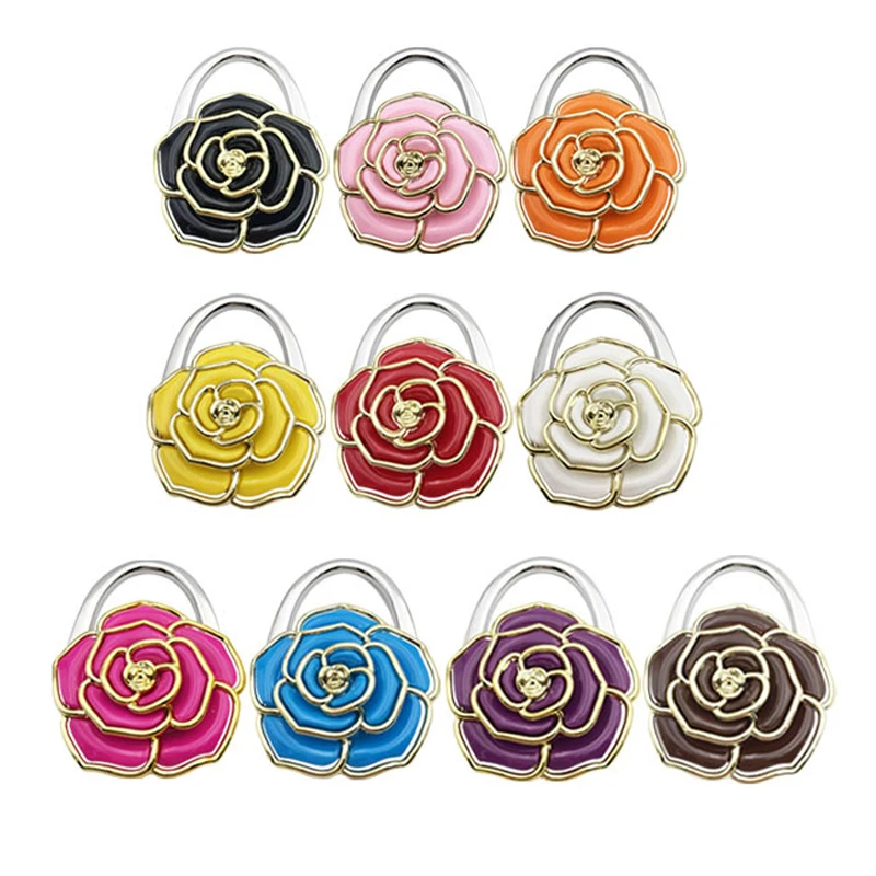 VJ элегантная сумка с цветами крючок портативная металлическая вешалка желтый