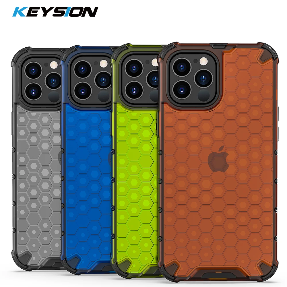 KEYSION Shockproof Case for iPhone 12 Mini 12 Pro 11 Pro Max 6s Plus Honeycomb Phone Cover for Apple iPhoneSE 2020 7 8 XR XS Max