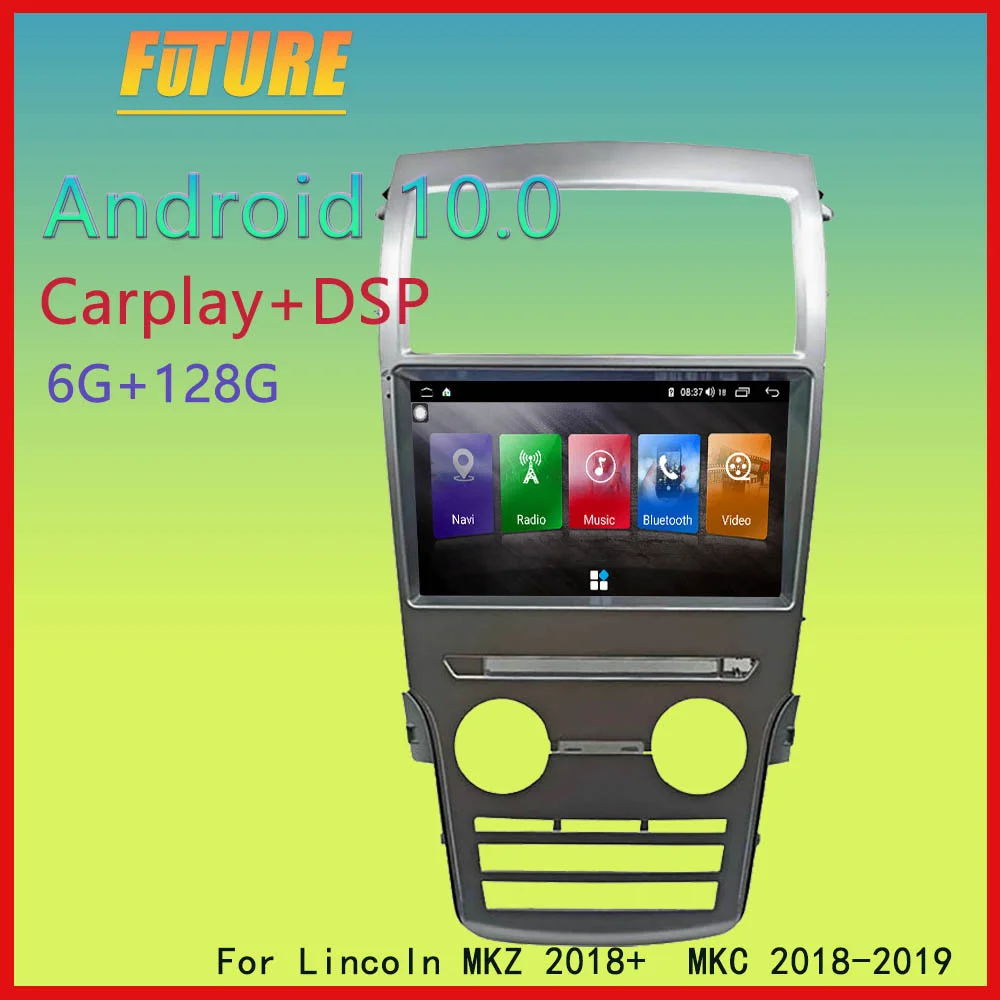 Автомагнитола 128G для Lincoln MKC MKZ 2018 2019 Android стерео мультимедийный плеер GPS-навигация