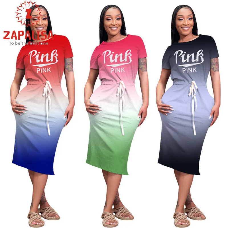 

Модное женское летнее повседневное Свободное платье, дизайнерское длинное платье с карманами, круглым вырезом, градиентным принтом и высок...