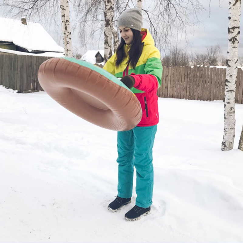Катания на лыжах надувные трубы Pad Доска сани Прочные дети взрослые лыжные доски