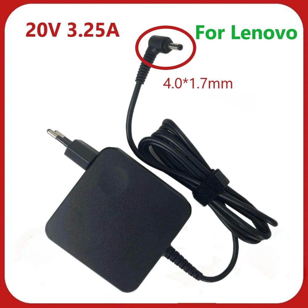 

EU 20V 3.25A 65W 4.0*1.7mm AC Laptop Charger For Lenovo IdeaPad 100-15 B50-10 YOGA 710 510-14ISK Notebook Power Adapter
