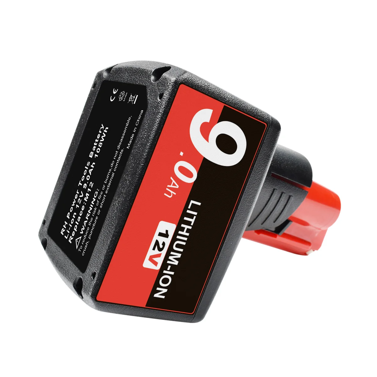Powtree 12V 9.0Ah 9000mAh Lithium-ion Replacement M12 Battery For Milwaukee Batteries Power Tool XC 48-11-2411 48-11-2420 L50
