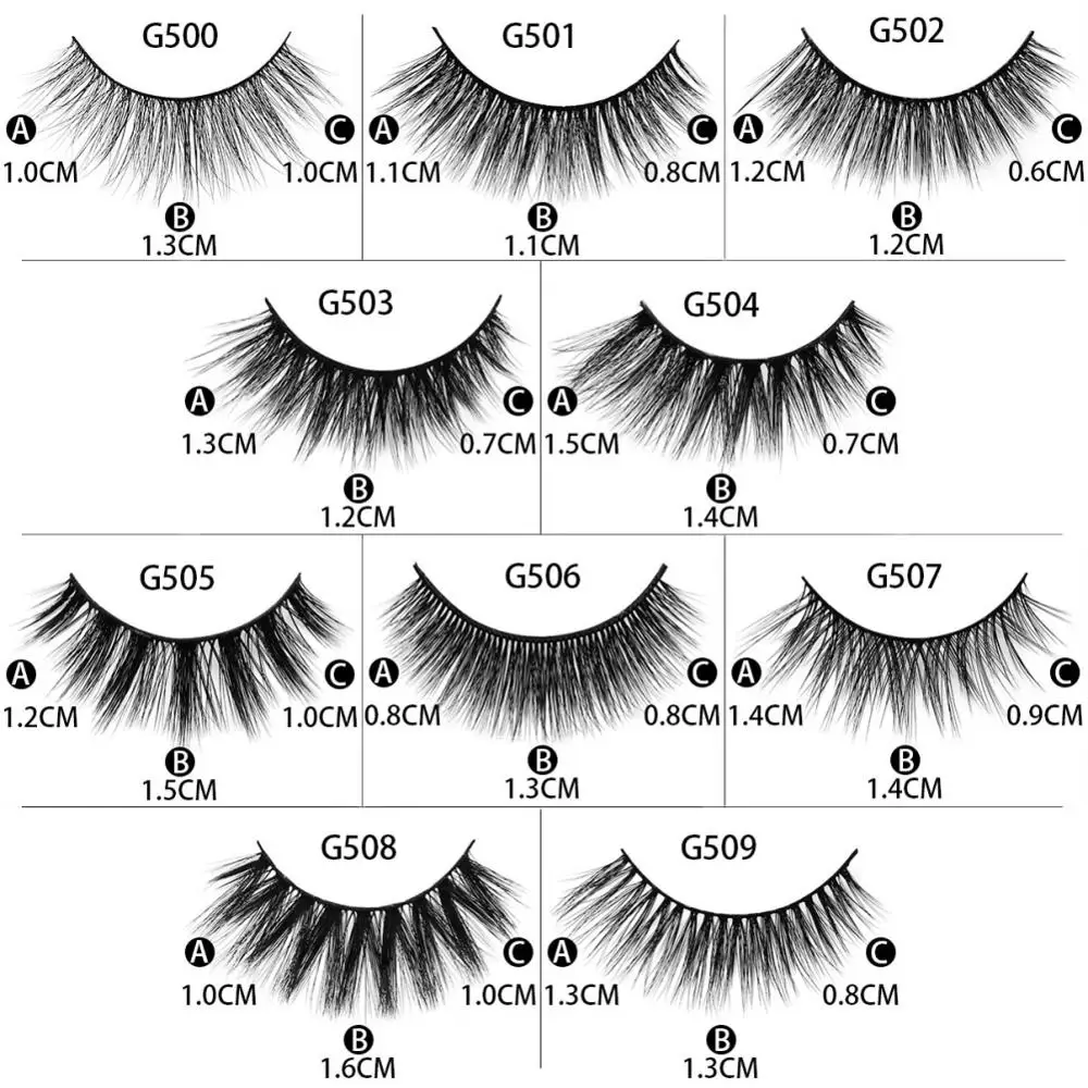 5 пар модные мягкие натуральные длинные накладные ресницы для глаз ручная
