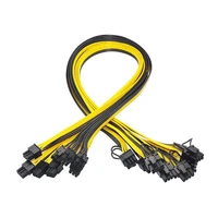 6 pcs 6 pin pci e to 8 pin 6 2 pci e male to male gpu power cable 50cm for graphics cards mining server board