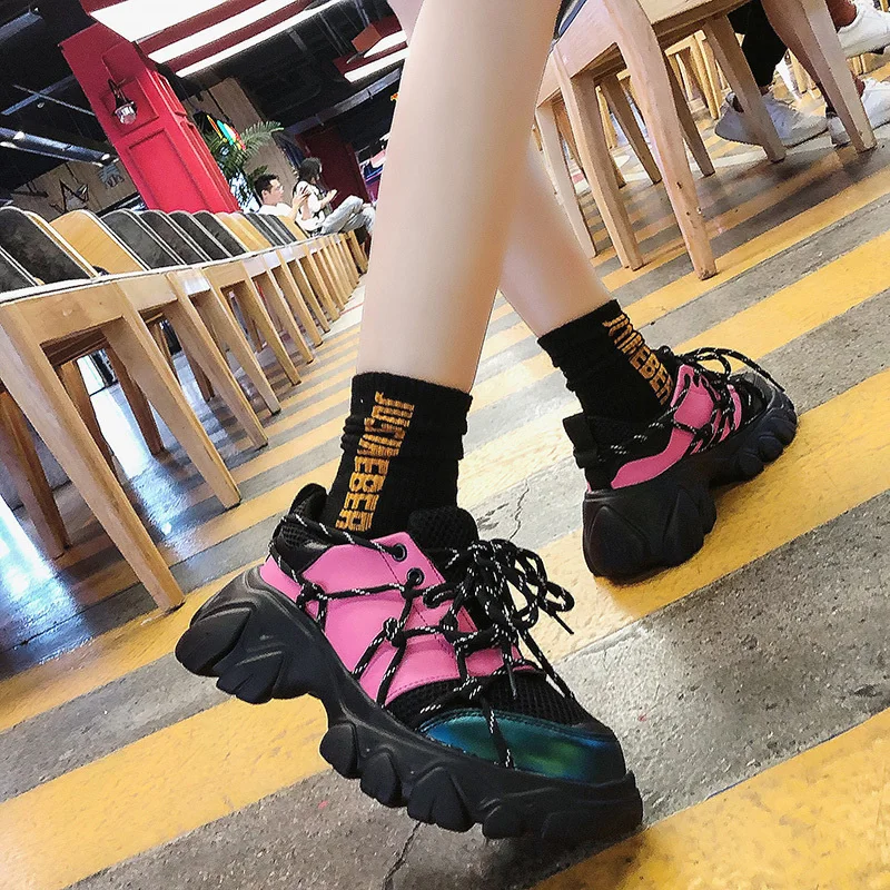 2020 сезон весна-осень женская повседневная обувь на шнуровке удобная платформе