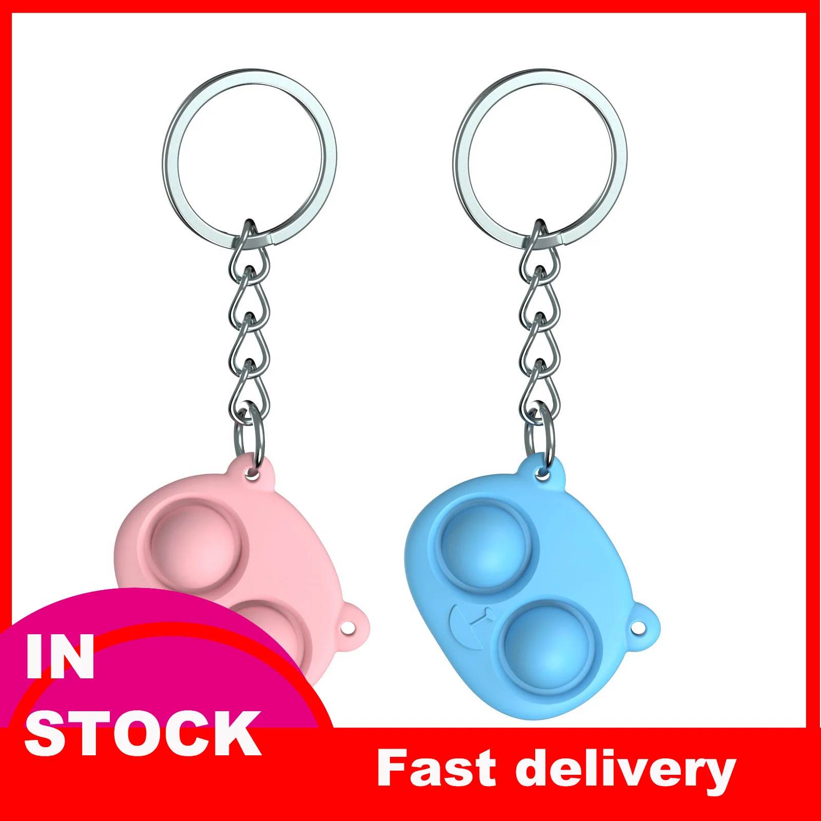 

a# 2pc Push Pop Bubble Squeeze Fidget Toy Autism Special Needs Stress Reliever Sensory Toy Popit Popper Autism Toys For Add Adhd