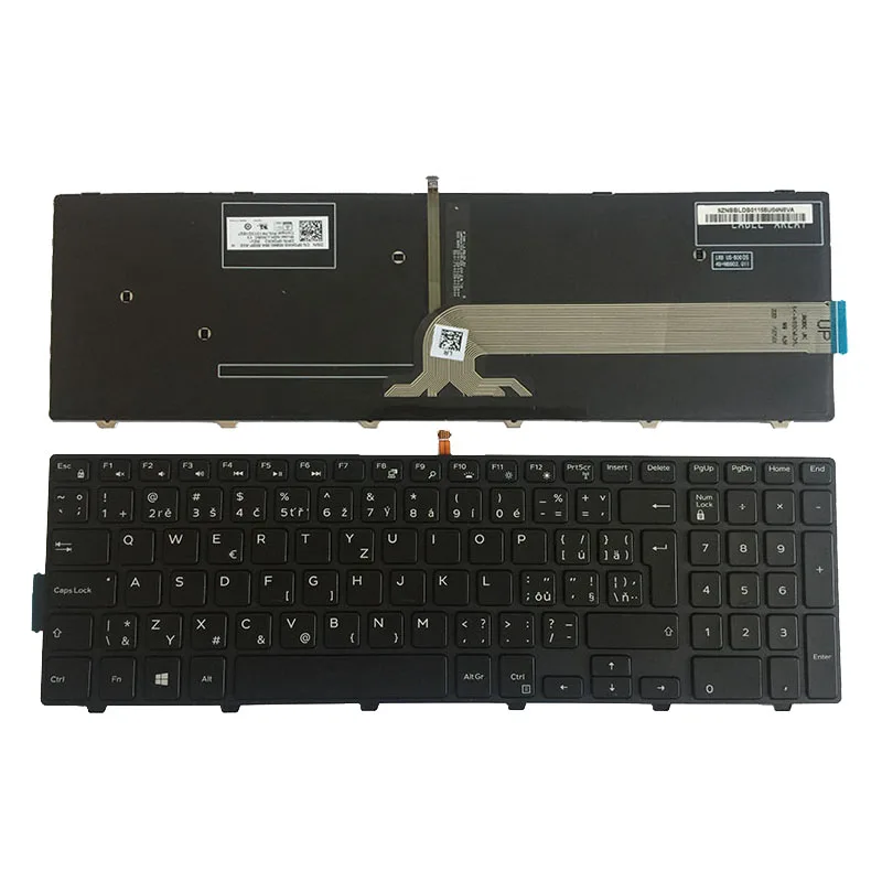 Чешская Клавиатура для ноутбука Dell Inspiron 15 3000 5000 3541 3542 3543 5542 3550 5545 5547 17 5000|keyboard for
