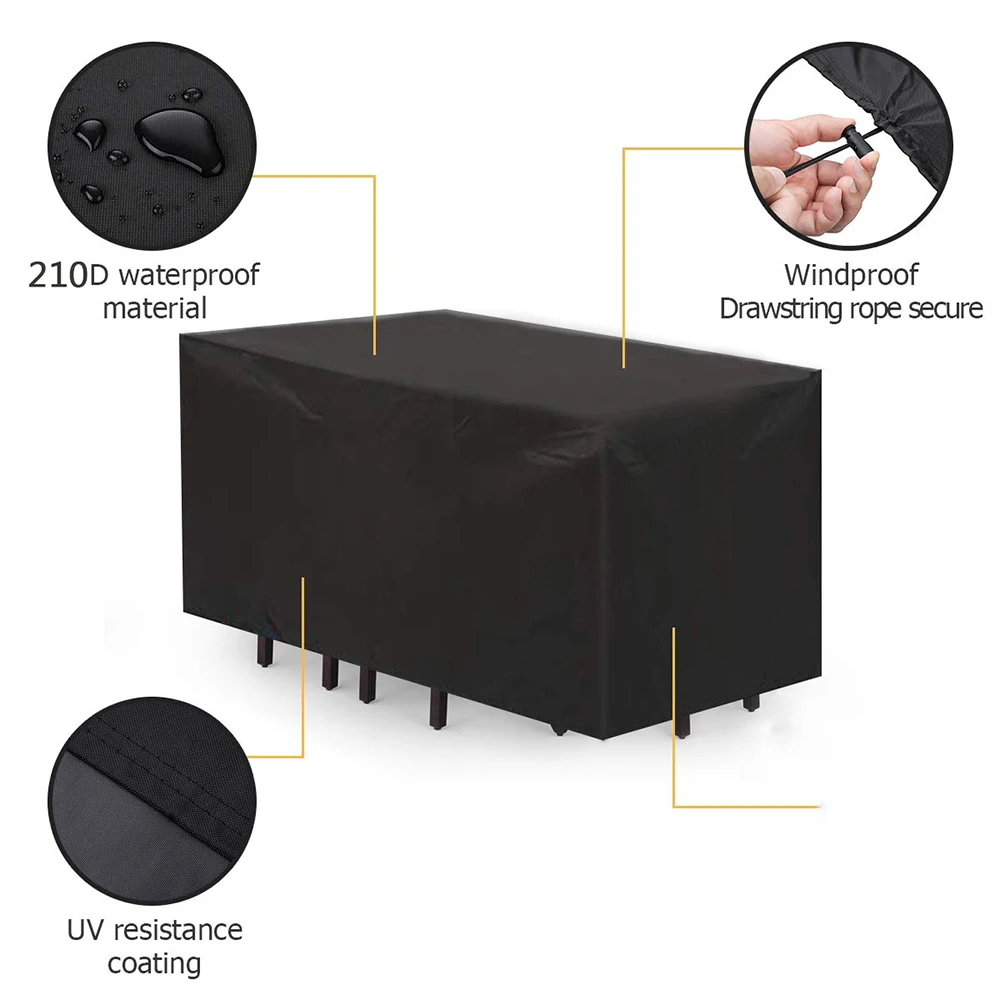 Чехлы для уличной мебели непродуваемая водонепроницаемая от дождя снега пыли