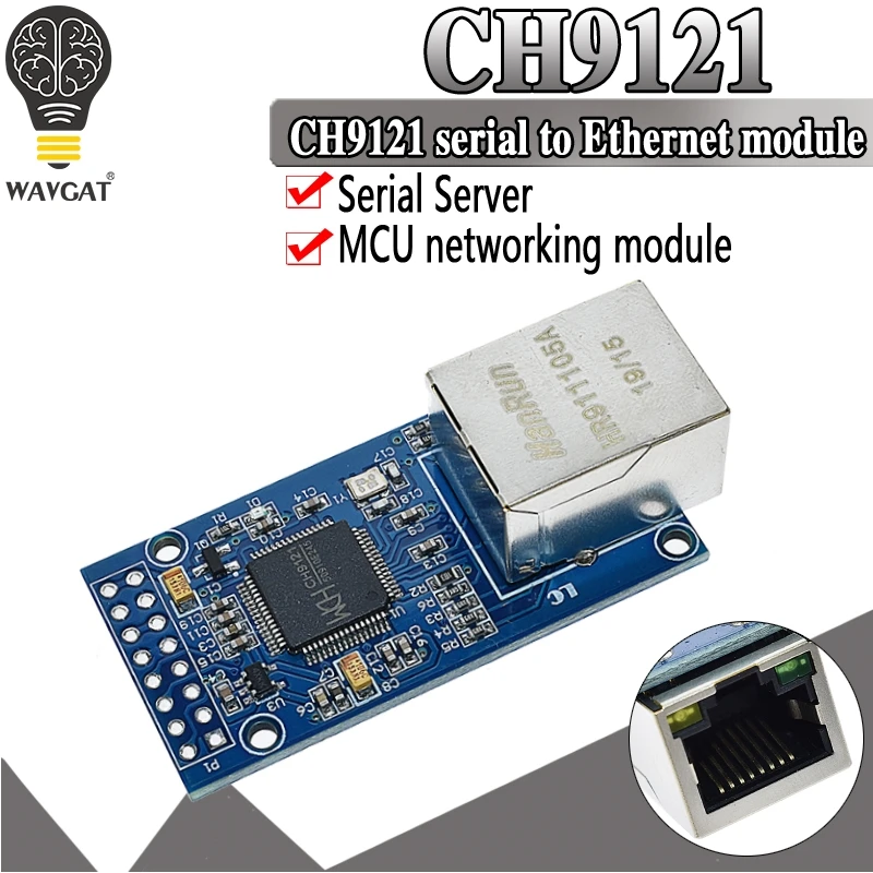 Последовательный порт CH9121 UART для сетевого модуля Ethernet модуль передачи TTL