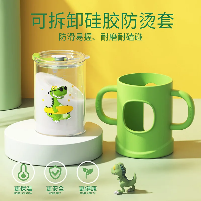 Детская стеклянная Бытовая чашка для молока со шкалой термостойкая стандартная