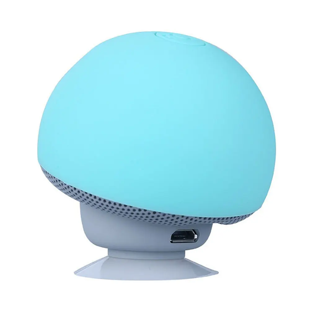 Cartoon Mushroom Wireless Speaker Waterproof Suction Cup Mini Speaker Audio Outdoor Portable Subwoofer Bluetooth Metal DC