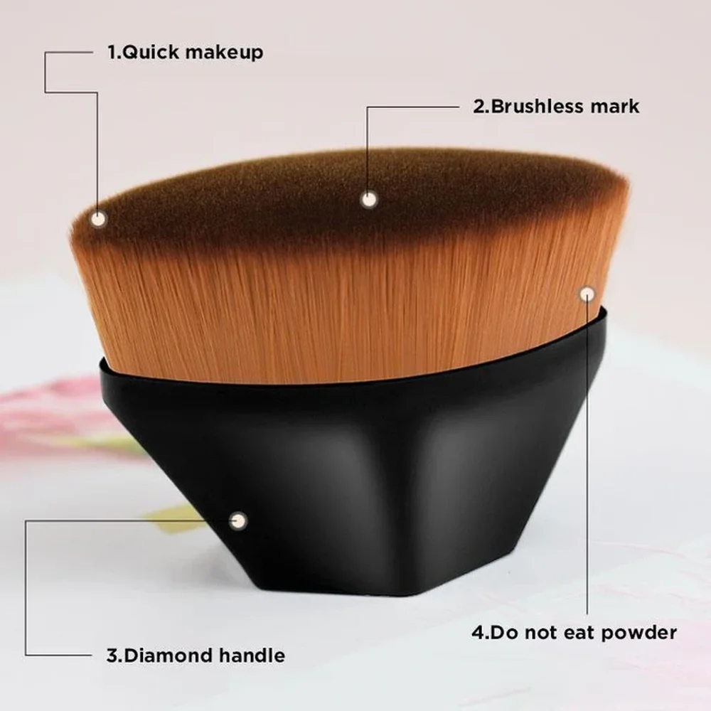 

Makeup Foundation Brush Flat Top Hexagon Face Blush Powder Makeup Bru