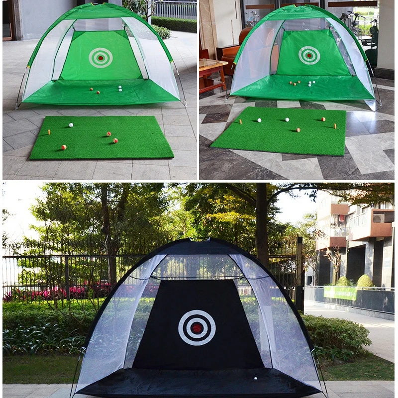 

High Quality Portable Foldable Golf Hitting Cage Practice Aids Indoor Outdoor Durable Convenient Golf Cage Swing Trainer Nets