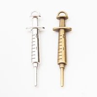 fashion alloy injection syringe charms medical nurse doctor tool charms 1562mm 10pcs aac497