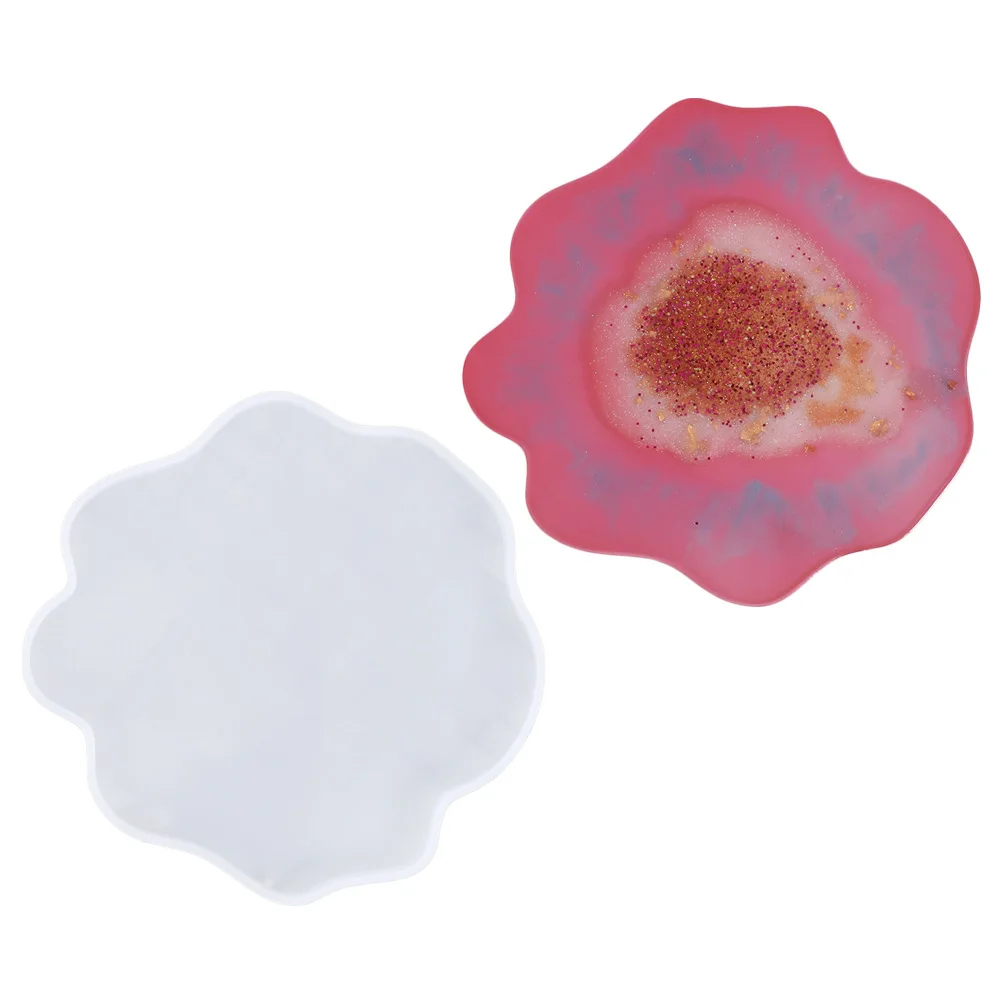 

DIY Crystal Epoxy Irregular Coaster Large Coaster Plate Decoration Resin Silicone Mold