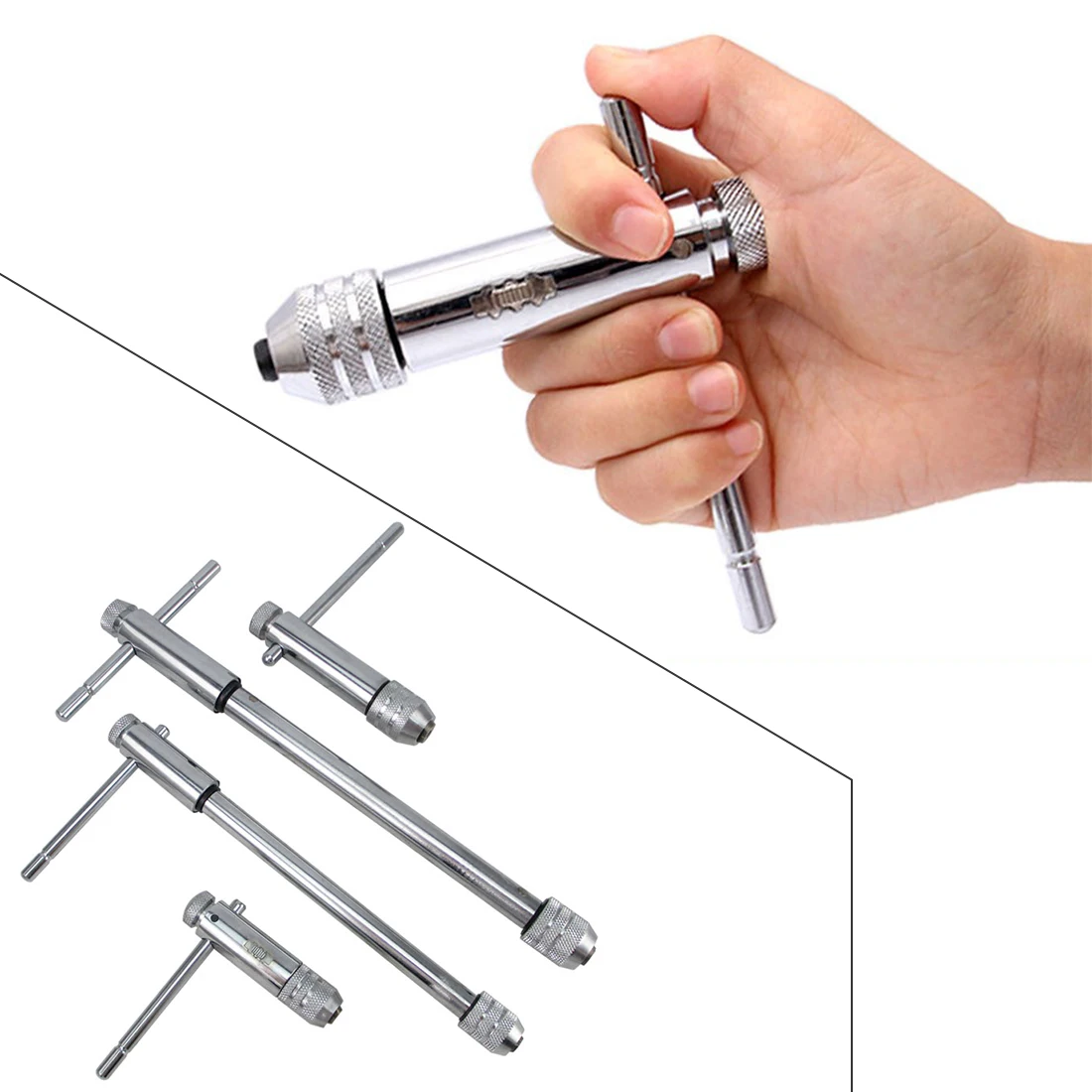 

Hand Tools Holder Screw Tap Handle Die Ratchet Wrench M3-M8 M5-M12 Machine Screw Thread Metric Plug T Type Adjustable