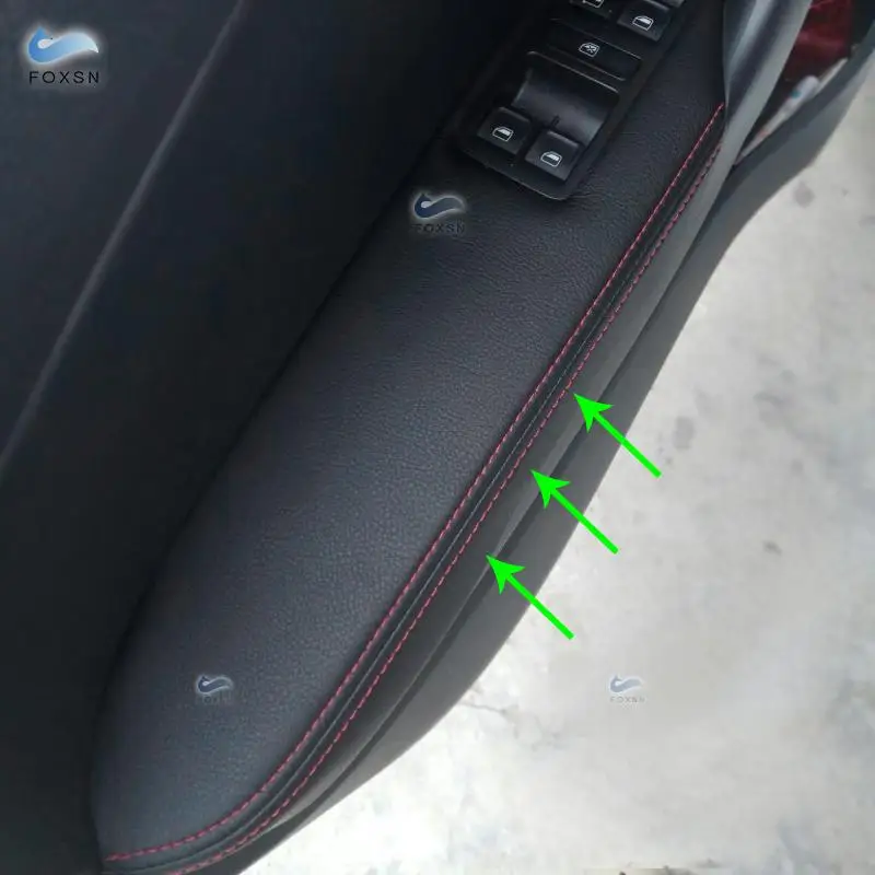 

Only Hatchback For VW Polo 2011 2012 2013 2014 2015 2016 Microfiber Leather Door Handle Armrest Panel Decorative Cover