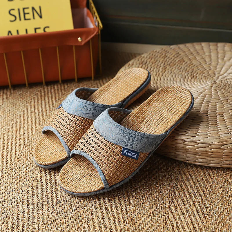 Шлепанцы мужские/женские из ткани Бамбук дышащие сандалии на платформе